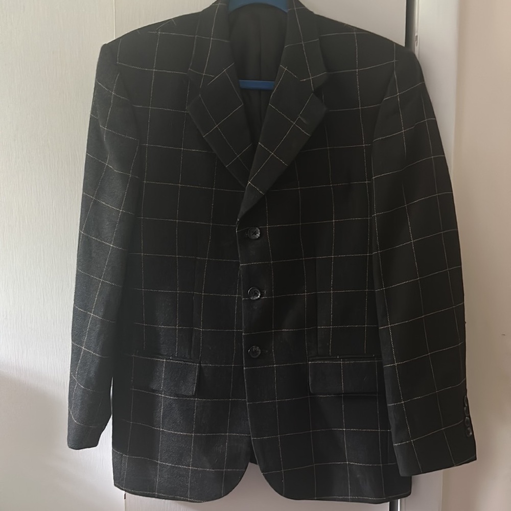 Irvine Park® Men's Luxury Window Paine LambsWool Blazer NWT